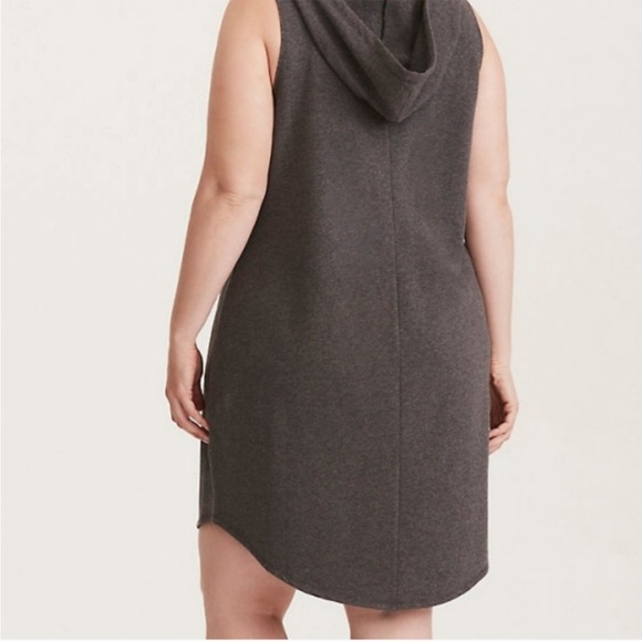 Torrid Gray Sleeveless French Terry Hoodie Dress Size 1X - Picture 2 of 10